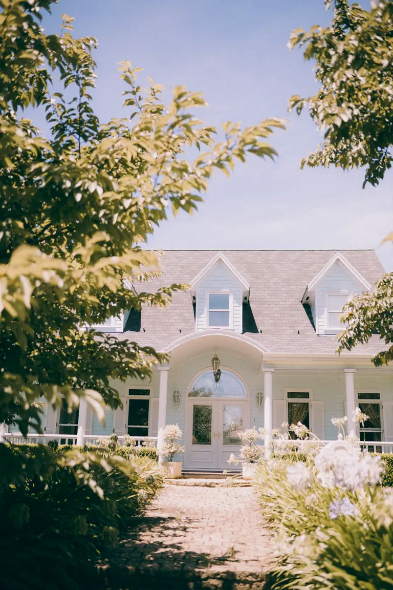 Idaho home exterior with mature trees